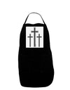 Three Cross Design - Easter Panel Dark Adult Apron by TooLoud-Bib Apron-TooLoud-Black-One-Size-Davson Sales