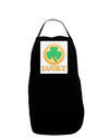 Shamrock Button - Lucky Panel Dark Adult Apron by TooLoud-Bib Apron-TooLoud-Black-One-Size-Davson Sales