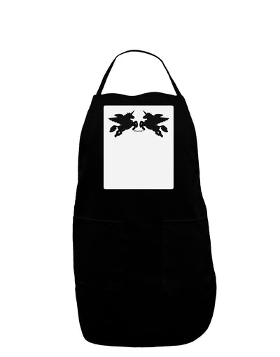 Unicorn Pegasus Design Panel Dark Adult Apron by TooLoud-Bib Apron-TooLoud-Black-One-Size-Davson Sales