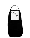 Hawaii - United States Shape Panel Dark Adult Apron by TooLoud-Bib Apron-TooLoud-Black-One-Size-Davson Sales