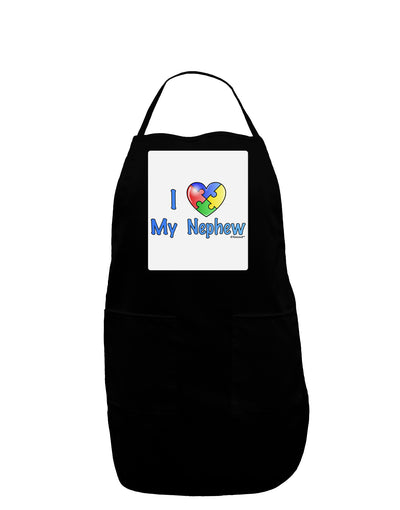 I Heart My Nephew - Autism Awareness Panel Dark Adult Apron by TooLoud-Bib Apron-TooLoud-Black-One-Size-Davson Sales