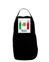 Mexican Flag App Icon - Text Panel Dark Adult Apron by TooLoud-Bib Apron-TooLoud-Black-One-Size-Davson Sales