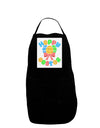 Happy Easter Easter Eggs Panel Dark Adult Apron by TooLoud-Bib Apron-TooLoud-Black-One-Size-Davson Sales