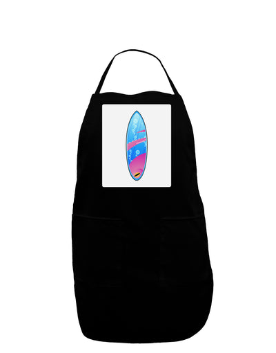 Octopus Surfboard Panel Dark Adult Apron by TooLoud-Bib Apron-TooLoud-Black-One-Size-Davson Sales