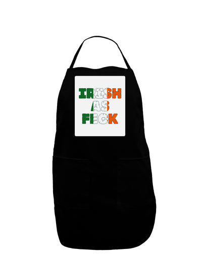 Irish As Feck Funny Panel Dark Adult Apron by TooLoud-Bib Apron-TooLoud-Black-One-Size-Davson Sales