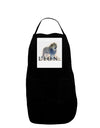 Lion Watercolor B Text Panel Dark Adult Apron-Bib Apron-TooLoud-Black-One-Size-Davson Sales