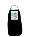 Fun Summer Beach Scene - Beach Bum Panel Dark Adult Apron by TooLoud-Bib Apron-TooLoud-Black-One-Size-Davson Sales