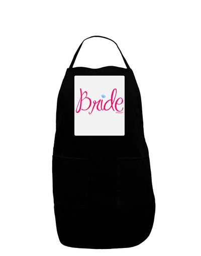 Bride Design - Diamond - Color Panel Dark Adult Apron-Bib Apron-TooLoud-Black-One-Size-Davson Sales