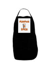 Pumpkin Spice Latte Hearts Panel Dark Adult Apron-Bib Apron-TooLoud-Black-One-Size-Davson Sales