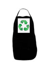 Recycle Green Panel Dark Adult Apron by TooLoud-Bib Apron-TooLoud-Black-One-Size-Davson Sales