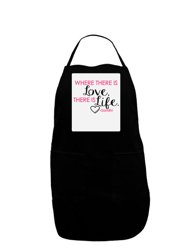 Where There Is Love Gandhi Panel Dark Adult Apron-Bib Apron-TooLoud-Black-One-Size-Davson Sales