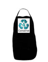 Water Conservation Text Panel Dark Adult Apron by TooLoud-Bib Apron-TooLoud-Black-One-Size-Davson Sales