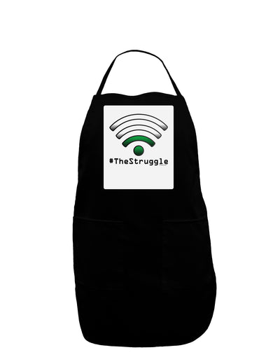 The Struggle - Low Wifi Panel Dark Adult Apron-Bib Apron-TooLoud-Black-One-Size-Davson Sales