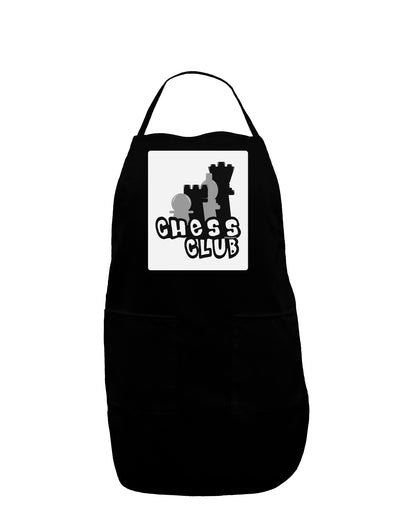 Chess Club Panel Dark Adult Apron by TooLoud-Bib Apron-TooLoud-Black-One-Size-Davson Sales