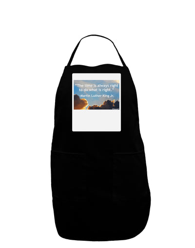The Time Is Always Right Panel Dark Adult Apron-Bib Apron-TooLoud-Black-One-Size-Davson Sales