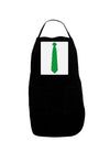 Clover Pattern Tie St Patrick's Day Panel Dark Adult Apron-Bib Apron-TooLoud-Black-One-Size-Davson Sales