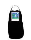 UFO Stopping At an Out-house Panel Dark Adult Apron by TooLoud-Bib Apron-TooLoud-Black-One-Size-Davson Sales