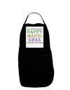 Happy Mardi Gras Beads Panel Dark Adult Apron-Bib Apron-TooLoud-Black-One-Size-Davson Sales