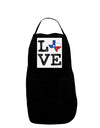 Texas Love Distressed Design Panel Dark Adult Apron by TooLoud-Bib Apron-TooLoud-Black-One-Size-Davson Sales