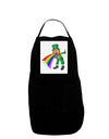 Puking Rainbow Leprechaun Panel Dark Adult Apron-Bib Apron-TooLoud-Black-One-Size-Davson Sales