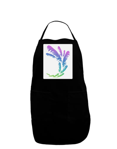 Tropical Feathers Panel Dark Adult Apron-Bib Apron-TooLoud-Black-One-Size-Davson Sales