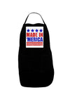 Made in Merica - Stars and Stripes Color Design Panel Dark Adult Apron-Bib Apron-TooLoud-Black-One-Size-Davson Sales