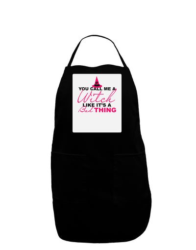 Witch - Bad Thing Text Panel Dark Adult Apron-Bib Apron-TooLoud-Black-One-Size-Davson Sales