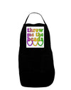 Throw Me The Beads - Mardi Gras Panel Dark Adult Apron by TooLoud-Bib Apron-TooLoud-Black-One-Size-Davson Sales