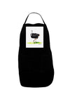 Ostrich Watercolor Panel Dark Adult Apron-Bib Apron-TooLoud-Black-One-Size-Davson Sales