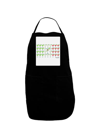 Mexican Flag of Margaritas Panel Dark Adult Apron by TooLoud-Bib Apron-TooLoud-Black-One-Size-Davson Sales