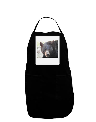 Staring Black Bear Panel Dark Adult Apron-Bib Apron-TooLoud-Black-One-Size-Davson Sales