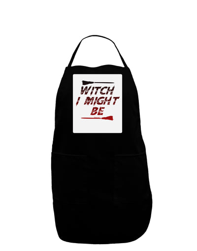 Witch I Might Be Panel Dark Adult Apron by TooLoud-Bib Apron-TooLoud-Black-One-Size-Davson Sales