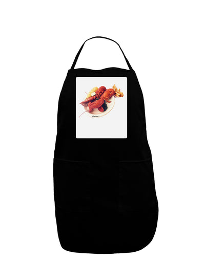 Lobster Plate Panel Dark Adult Apron-Bib Apron-TooLoud-Black-One-Size-Davson Sales