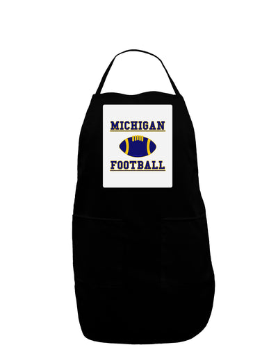 Michigan Football Panel Dark Adult Apron by TooLoud-Bib Apron-TooLoud-Black-One-Size-Davson Sales