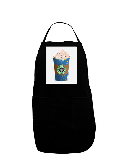 Happy Hanukkah Latte Cup Panel Dark Adult Apron-Bib Apron-TooLoud-Black-One-Size-Davson Sales