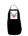 Matching Family Christmas Design - Reindeer - Dad Panel Dark Adult Apron by TooLoud-Bib Apron-TooLoud-Black-One-Size-Davson Sales