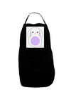 Cute Bunny with Floppy Ears - Purple Panel Dark Adult Apron by TooLoud-Bib Apron-TooLoud-Black-One-Size-Davson Sales