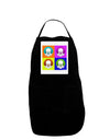 Clown Face Pop Art Panel Dark Adult Apron-Bib Apron-TooLoud-Black-One-Size-Davson Sales