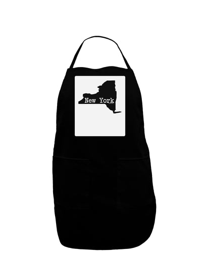 New York - United States Shape Panel Dark Adult Apron by TooLoud-Bib Apron-TooLoud-Black-One-Size-Davson Sales