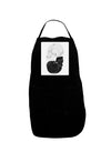 White And Black Inverted Skulls Panel Dark Adult Apron by TooLoud