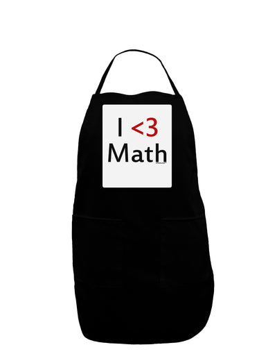 I Heart Math Panel Dark Adult Apron by TooLoud-Bib Apron-TooLoud-Black-One-Size-Davson Sales