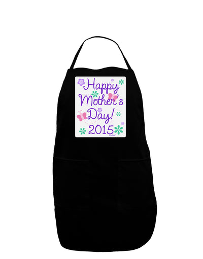 Happy Mother's Day (CURRENT YEAR) Panel Dark Adult Apron by TooLoud-Bib Apron-TooLoud-Black-One-Size-Davson Sales