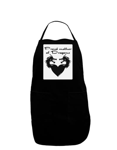 Proud Mother of Dragons Panel Dark Adult Apron-Bib Apron-TooLoud-Black-One-Size-Davson Sales