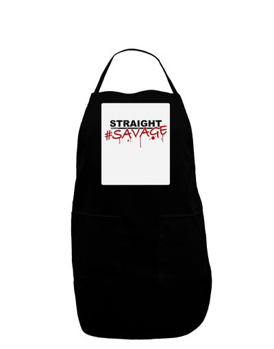 Straight Savage Panel Dark Adult Apron-Bib Apron-TooLoud-Black-One-Size-Davson Sales