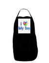 I Heart My Son - Autism Awareness Panel Dark Adult Apron by TooLoud-Bib Apron-TooLoud-Black-One-Size-Davson Sales