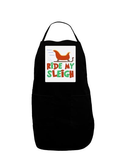 Ride My Sleigh Color Panel Dark Adult Apron-Bib Apron-TooLoud-Black-One-Size-Davson Sales