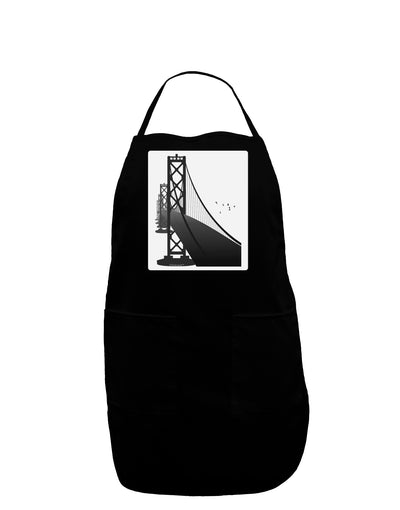 San Francisco Bay Bridge Panel Dark Adult Apron-Bib Apron-TooLoud-Black-One-Size-Davson Sales