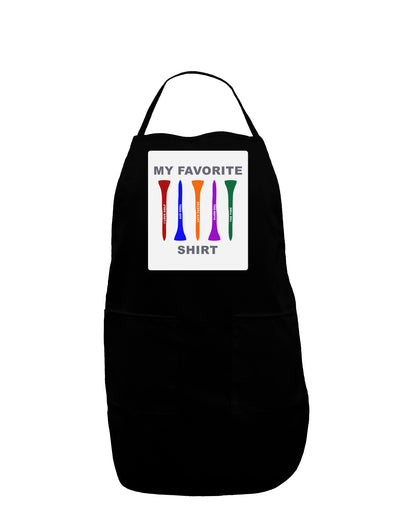 My Favorite Tee Shirt Panel Dark Adult Apron by TooLoud-Bib Apron-TooLoud-Black-One-Size-Davson Sales