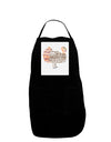 Turkey Typography Panel Dark Adult Apron-Bib Apron-TooLoud-Black-One-Size-Davson Sales