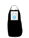 Cute Bunny with Floppy Ears - Blue Panel Dark Adult Apron by TooLoud-Bib Apron-TooLoud-Black-One-Size-Davson Sales